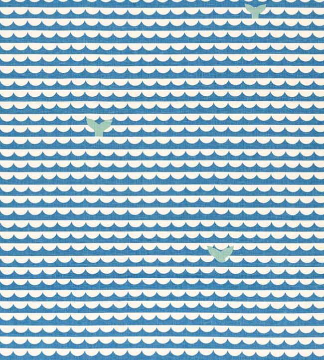 We Sailed Away Fabric by Christopher Farr Cloth Royal Blue