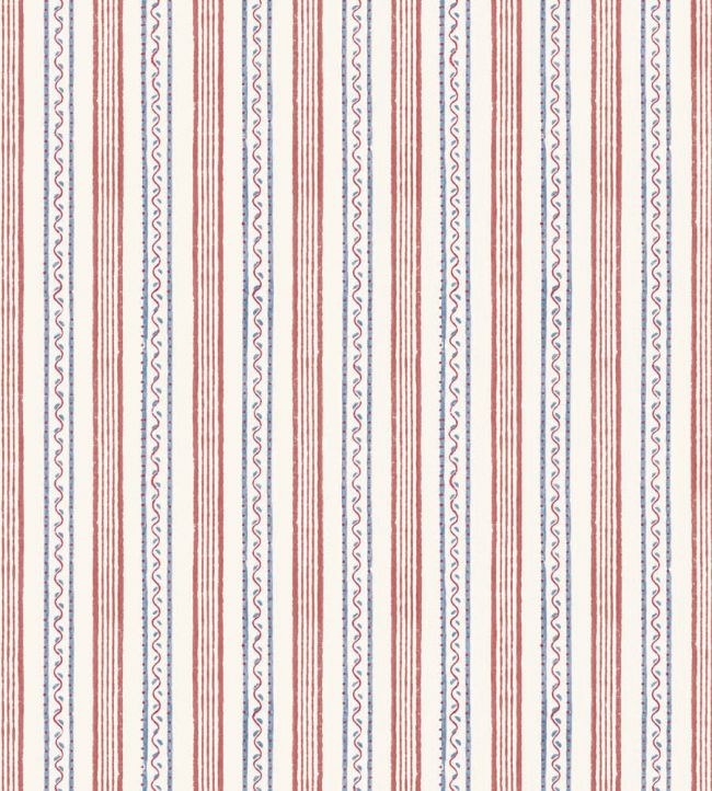 Wiggle Stripe Wallpaper by Dado 01 Ruby
