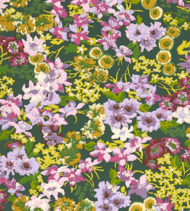 Wildflower Meadow Wallpaper by Harlequin Emerald/Amethyst/Peridot