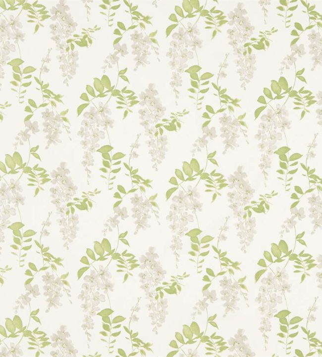 Wisteria Blossom Fabric by Sanderson Silver/Apple