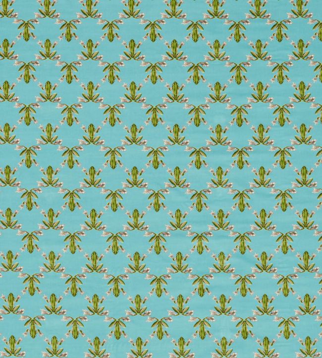 Wood Frog Velvet Fabric by Harlequin Azul / Forest