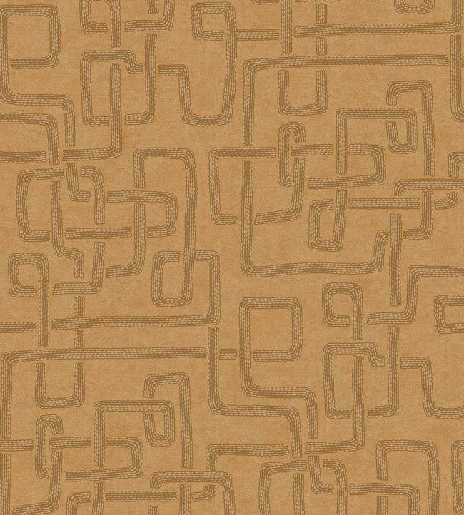 Woven Lines Wallpaper by Eijffinger Orange/Terracotta