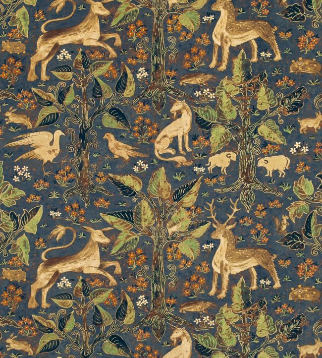 Arden Velvet Fabric by Zoffany Blue
