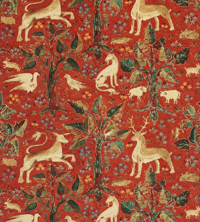 Arden Velvet Fabric by Zoffany Venetian Red