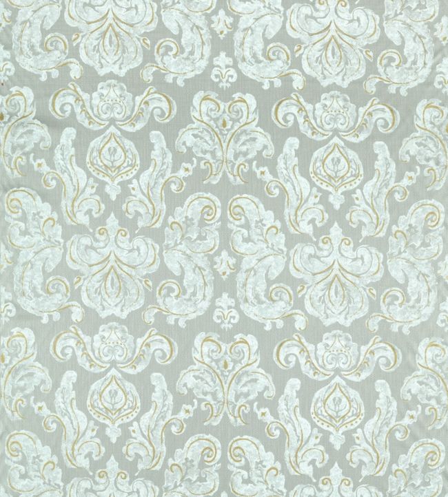 Brocatello Impasto Fabric by Zoffany Silver