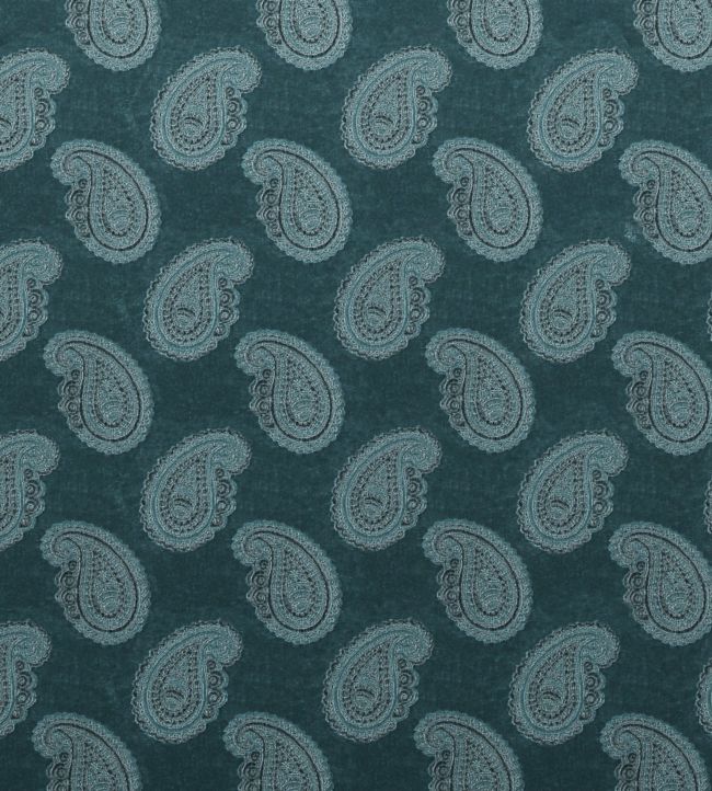 Orissa Velvet Fabric by Zoffany Azure