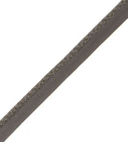 1/4" Jardin Silk Cord With Tape Trimming by Samuel & Sons Pewter