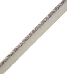 1/4" Jardin Silk Cord With Tape Trimming by Samuel & Sons Silver