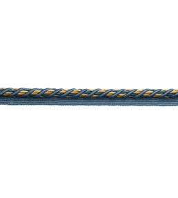 13mm Trianon Cord with Tape Trimming by Samuel & Sons Lapis
