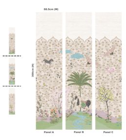 A Mughal Painting Mural by Wendy Morrison Pink