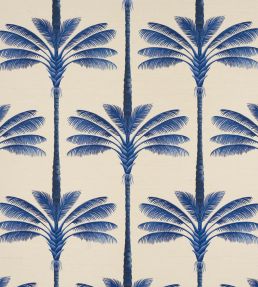 A Palm Is A Palm Sisal Wallpaper by Schumacher Indigo Palm Grove