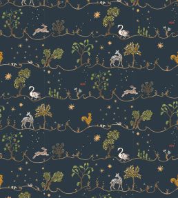 A Wave for Joan Wallpaper by Josephine Munsey Navy