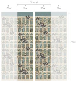 Abandoned Arches Wallpaper by Josephine Munsey Celadon and Stone