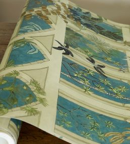 Abandoned Arches Wallpaper by Josephine Munsey Celadon and Stone