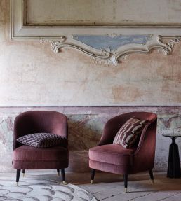 Abbott Fabric by Zoffany Hollyhock/Ink