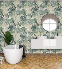 Abstract Jungle Wallpaper by Brand McKenzie Leaf Green