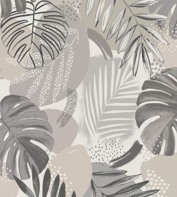 Abstract Jungle Wallpaper by Brand McKenzie Putty Grey