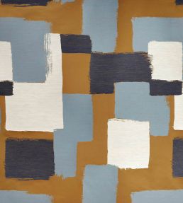 Abstract Fabric by Lelievre Or Bleu