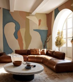 Abstract Mex Mural by Tres Tintas Blue