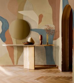 Abstract Mex Mural by Tres Tintas Blue