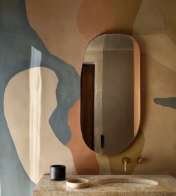 Abstract Mex Mural by Tres Tintas Blue