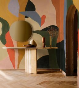 Abstract Mex Mural by Tres Tintas Coral