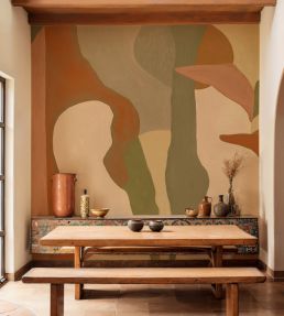 Abstract Mex Mural by Tres Tintas Orange