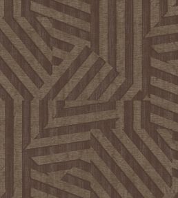 Abstract Stripe Wallpaper by Eijffinger Chocolate