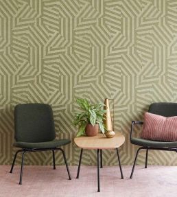 Abstract Stripe Wallpaper by Eijffinger Sage
