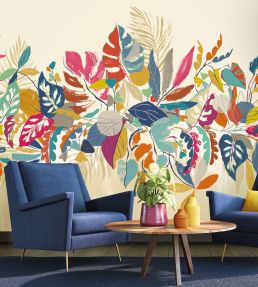 Abstract Tropic Mural by Ohpopsi Noir Pop