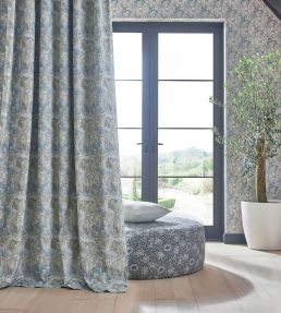 Acanthus Fabric by Clarke & Clarke Apple/Sage