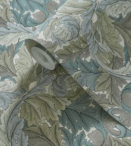 Acanthus Wallpaper by Clarke & Clarke Slate