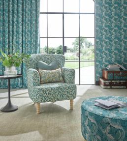 Acanthus Fabric by Clarke & Clarke Teal