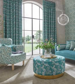 Acanthus Fabric by Clarke & Clarke Apple/Sage