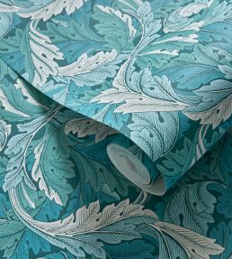 Acanthus Wallpaper by Clarke & Clarke Teal