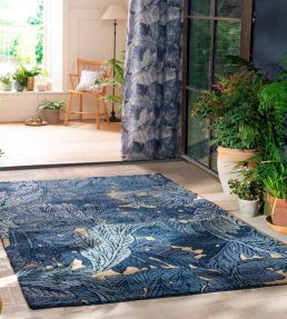 Morris & Co Acanthus Outdoor rug Indigo 427318140200-US Indigo