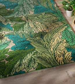Morris & Co Acanthus Outdoor rug Nettle/Sky Blue 427307140200-US Nettle/Sky Blue