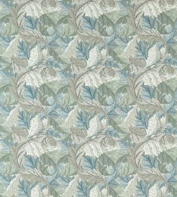 Acanthus Outdoor Fabric by Morris & Co Mineral Blue/Linen