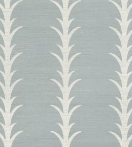 Acanthus Stripe Sisal Wallpaper by Schumacher Chambray