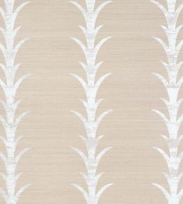Acanthus Stripe Sisal Wallpaper by Schumacher Fog & Chalk