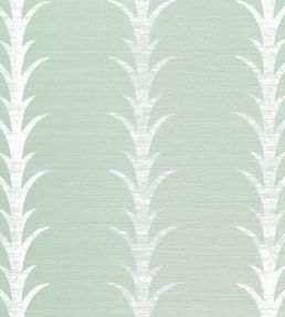 Acanthus Stripe Sisal Wallpaper by Schumacher Seaglass & Chalk