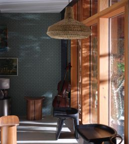 Achard Wallpaper by Farrow & Ball Inchyra Blue / Lichen