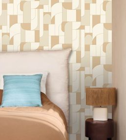 Achille Wallpaper by Caselio Blanc beige