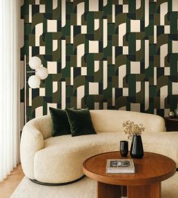 Achille Wallpaper by Caselio Olive