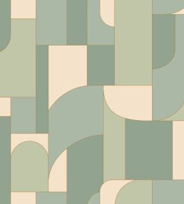 Achille Wallpaper by Caselio Vert de gris
