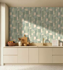 Achille Wallpaper by Caselio Vert de gris