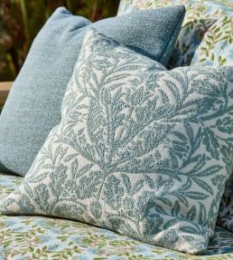 Acorn Weave Outdoor Fabric by Morris & Co Mineral Blue