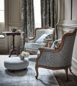 Ada Fabric by Clarke & Clarke Midnight