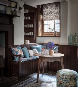 Adeline Fabric by Clarke & Clarke Blush/Raspberry