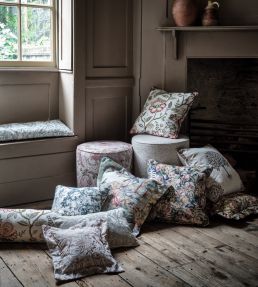 Adeline Fabric by Clarke & Clarke Blush/Raspberry